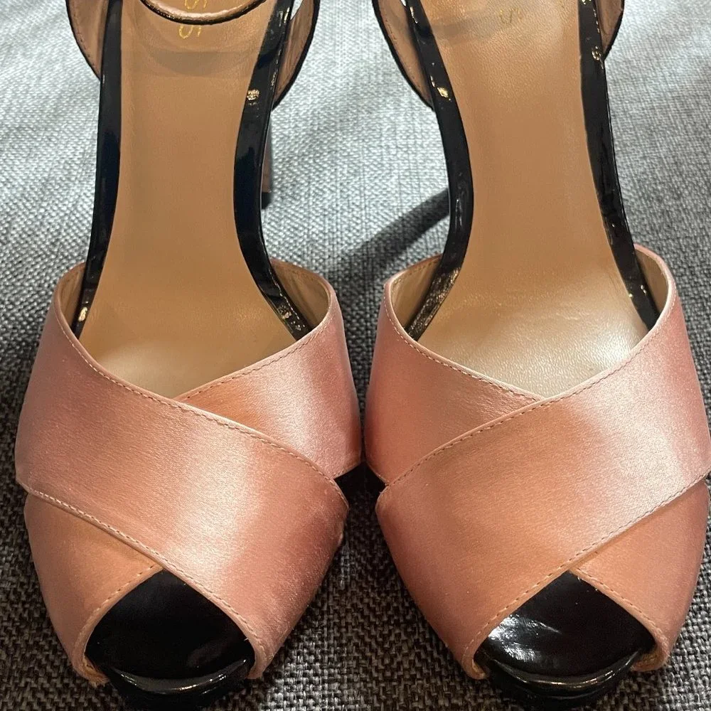 REISS Black Ankle Strap Sandals Cece - Picture 3 of 7